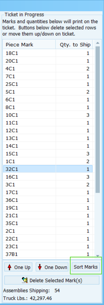 Sort Shipping Marks